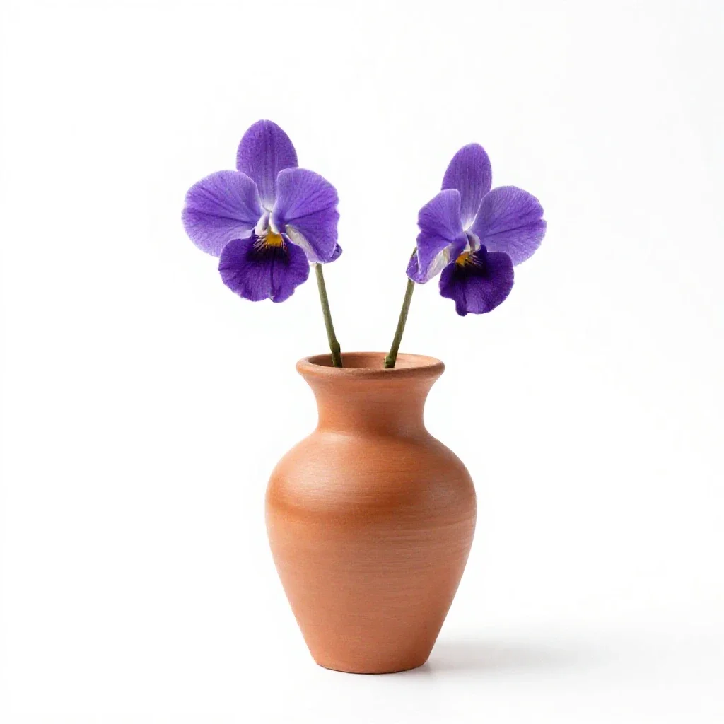 Two-eyed violet isolated on a white background