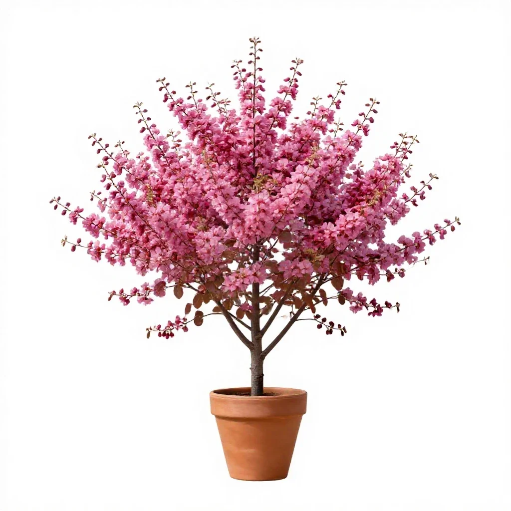 Western redbud isolated on a white background