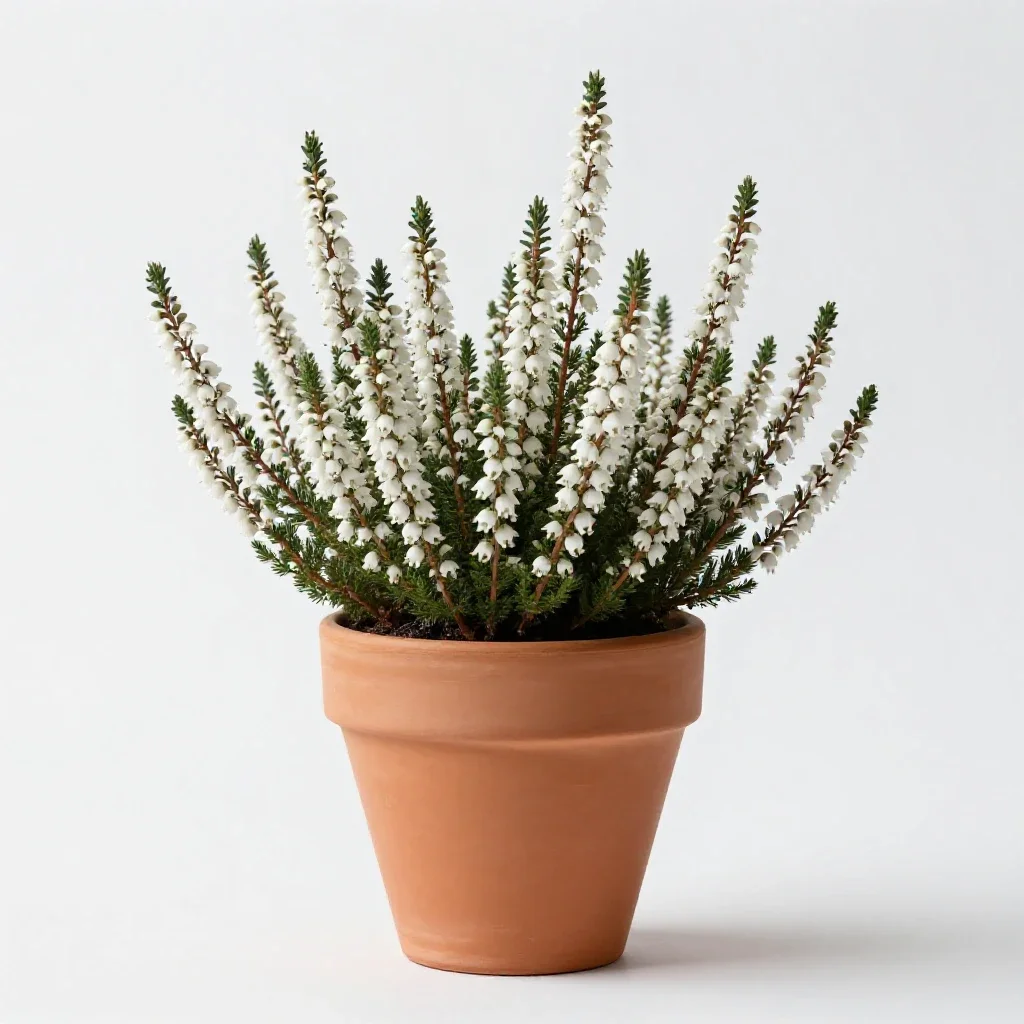 White heather isolated on a white background
