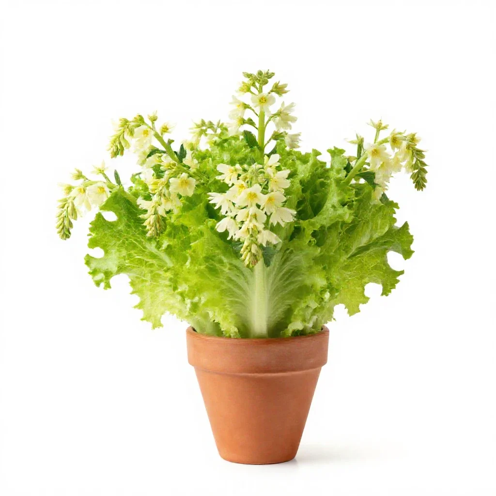 White lettuce isolated on a white background