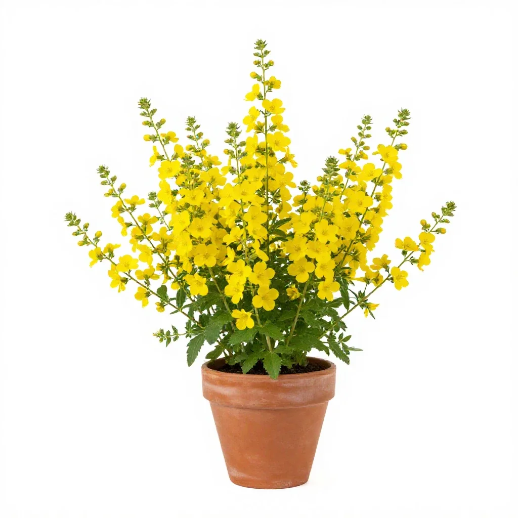 Whorled loosestrife isolated on a white background