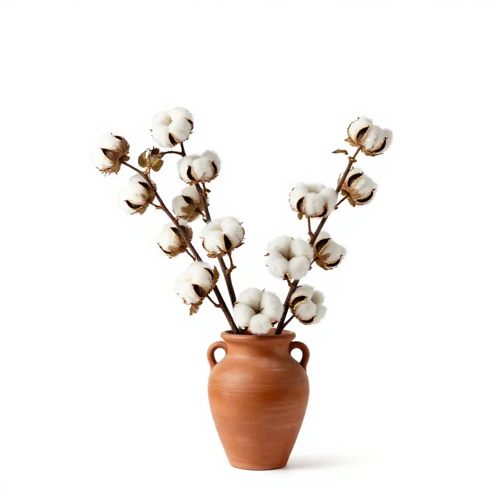 Wild cotton isolated on a white background