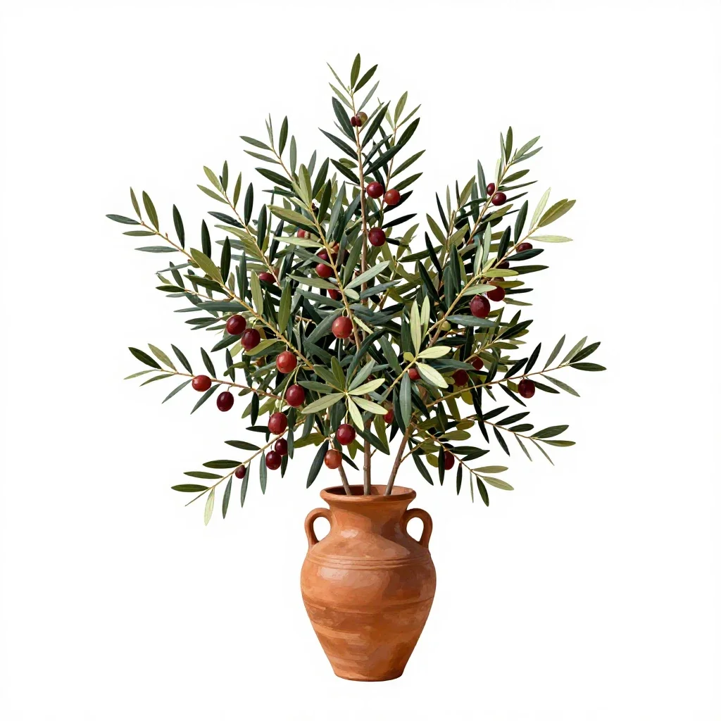 Wild olive isolated on a white background