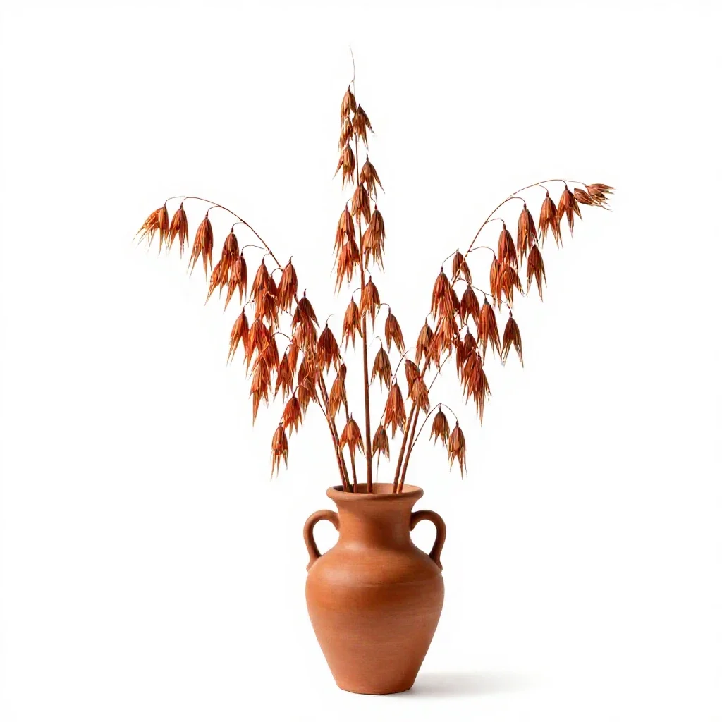Wild red oat isolated on a white background