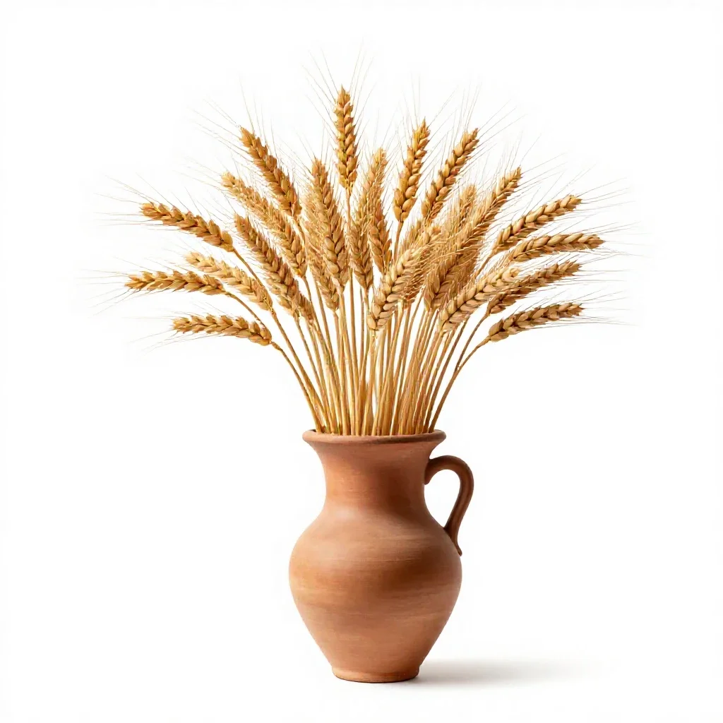 Wild wheat isolated on a white background