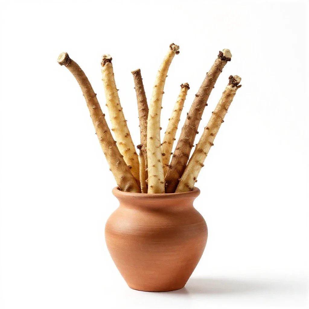 Wild yam isolated on a white background