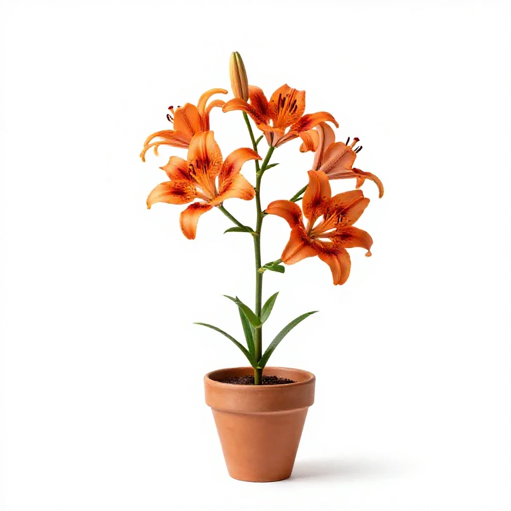 Wood lily isolated on a white background