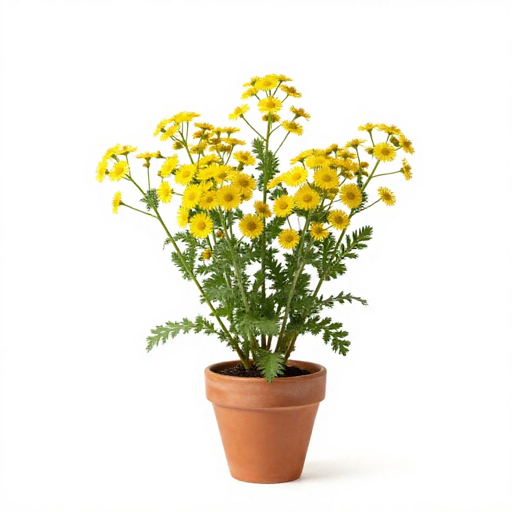 Woodland oxeye isolated on a white background