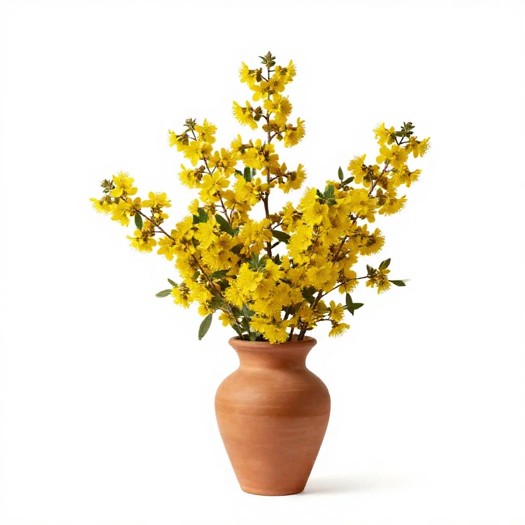 Woodwaxen isolated on a white background