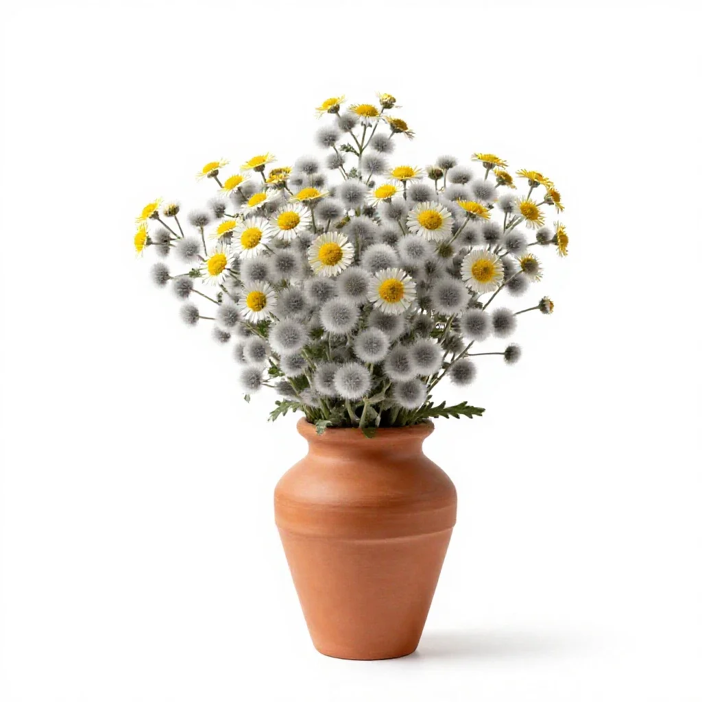 Woolly daisy isolated on a white background