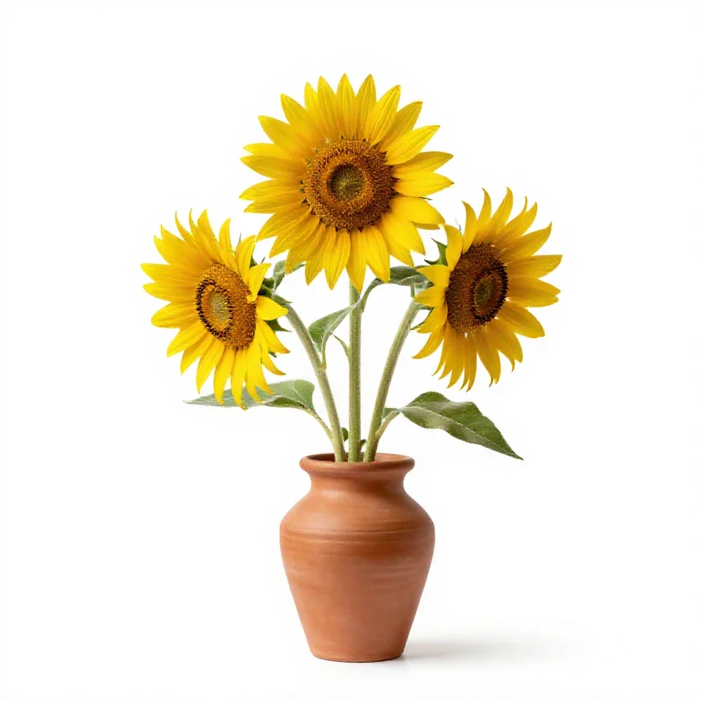 Woolly sunflower isolated on a white background