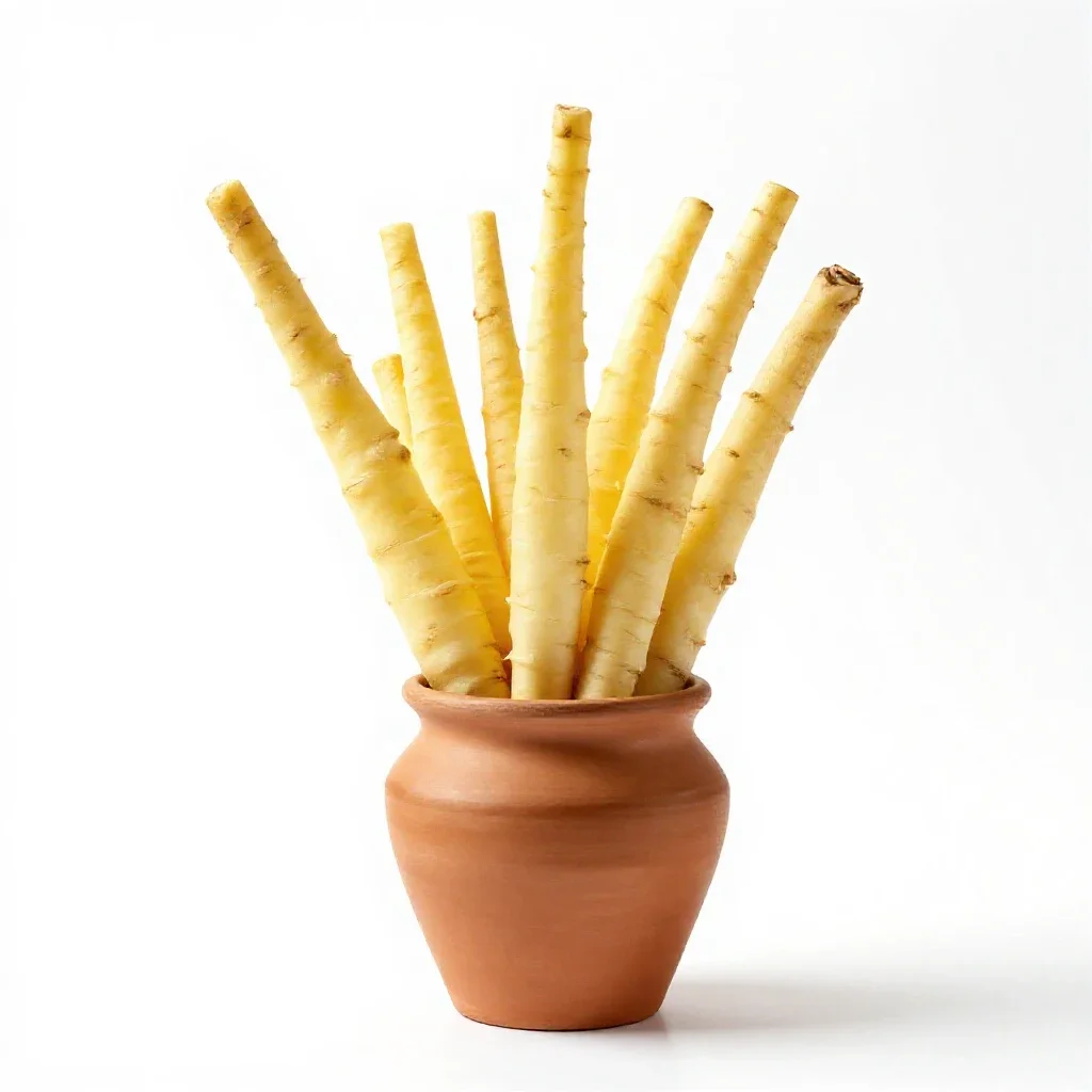 Yellow salsify isolated on a white background