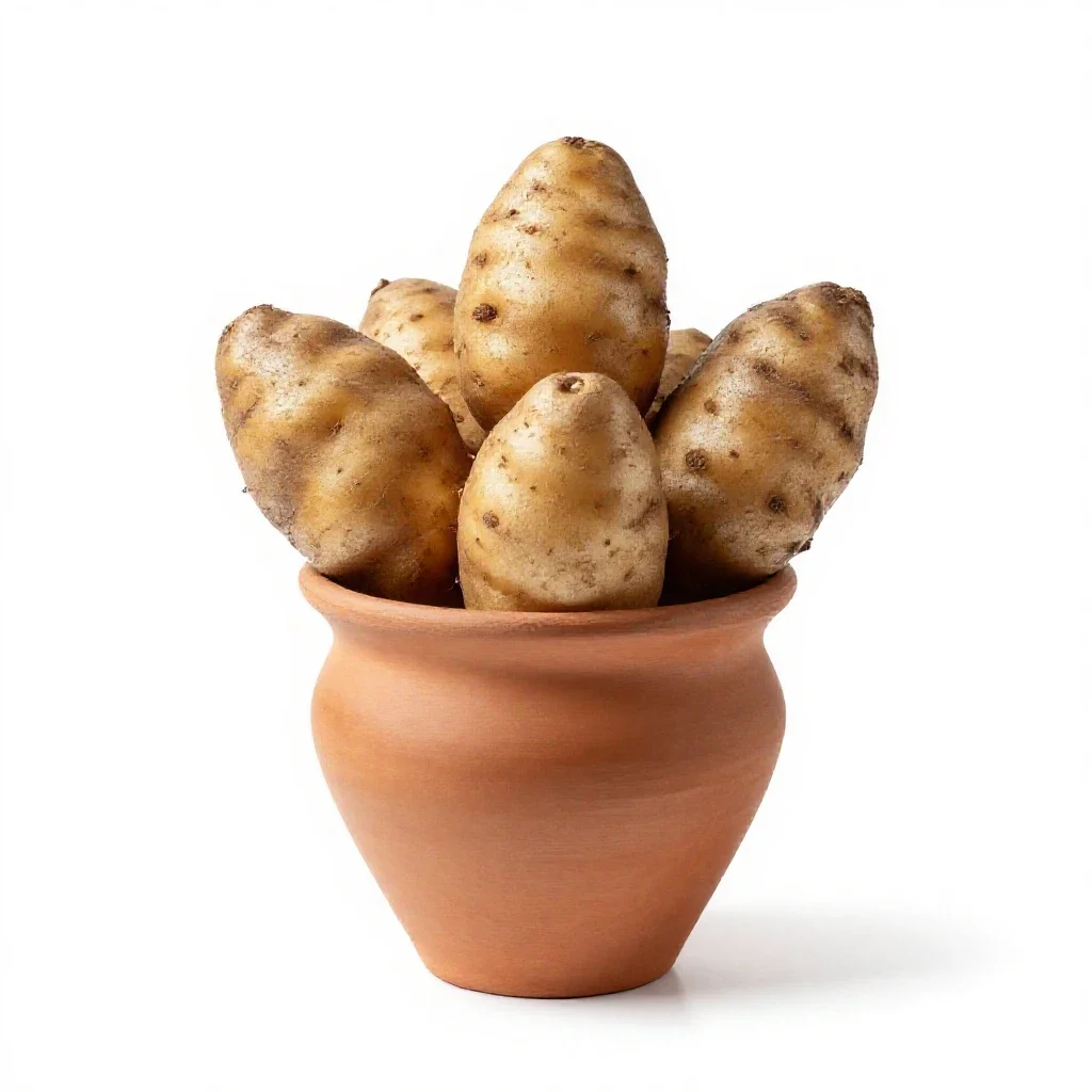 Air potato isolated on a white background