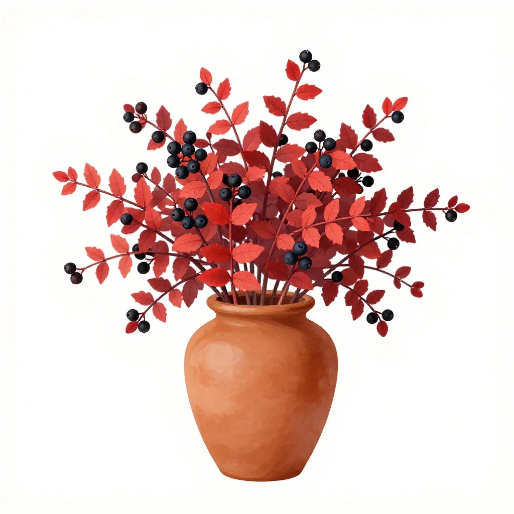 Alpine bearberry isolated on a white background
