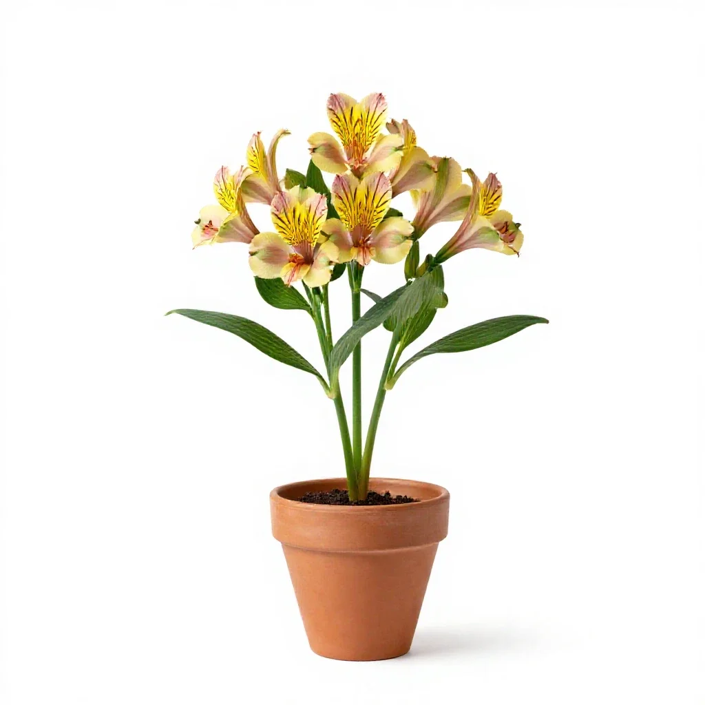 Alstroemeria isolated on a white background