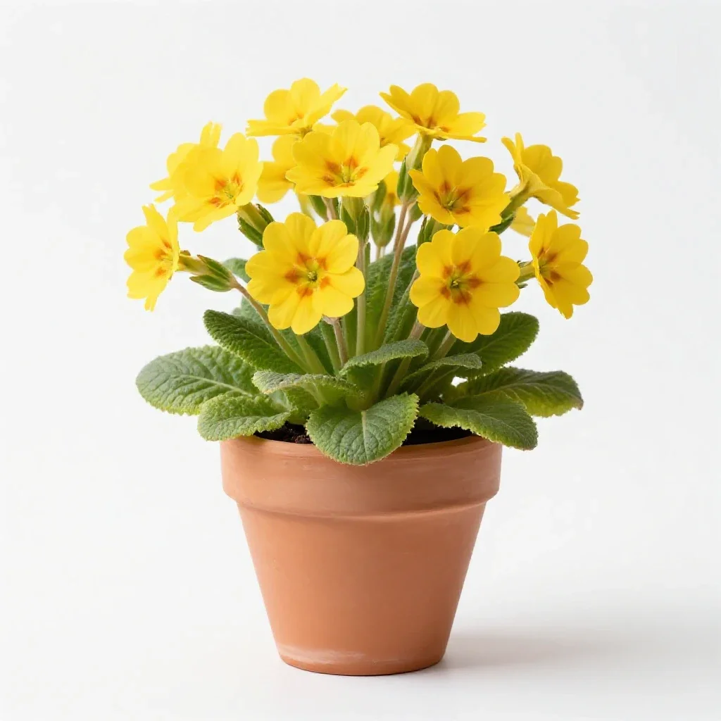 Auricula isolated on a white background