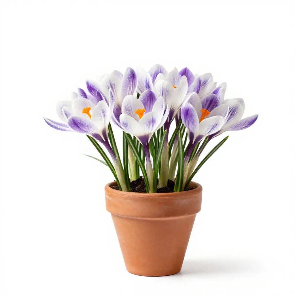 Autumn crocus isolated on a white background
