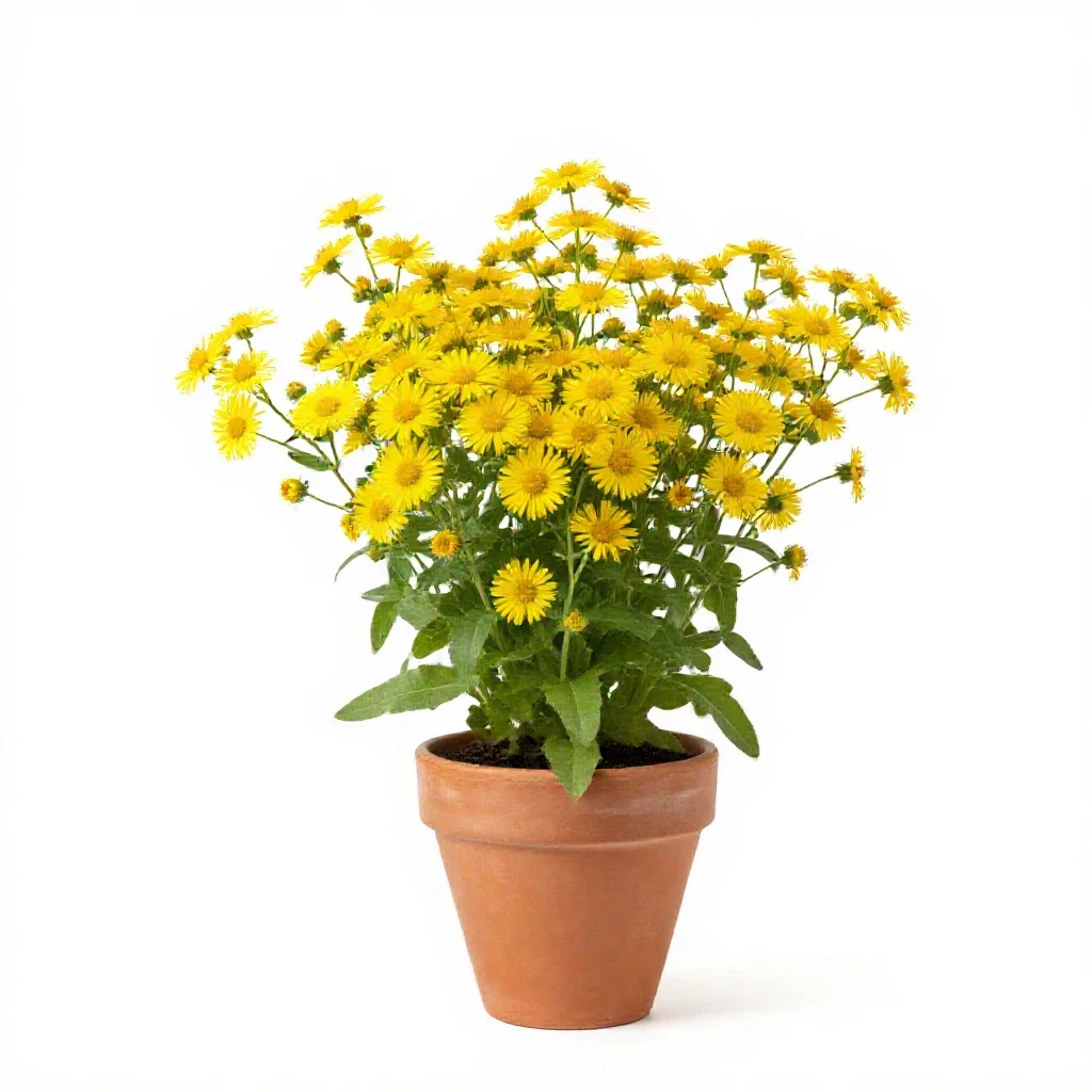 Autumn sneezeweed isolated on a white background