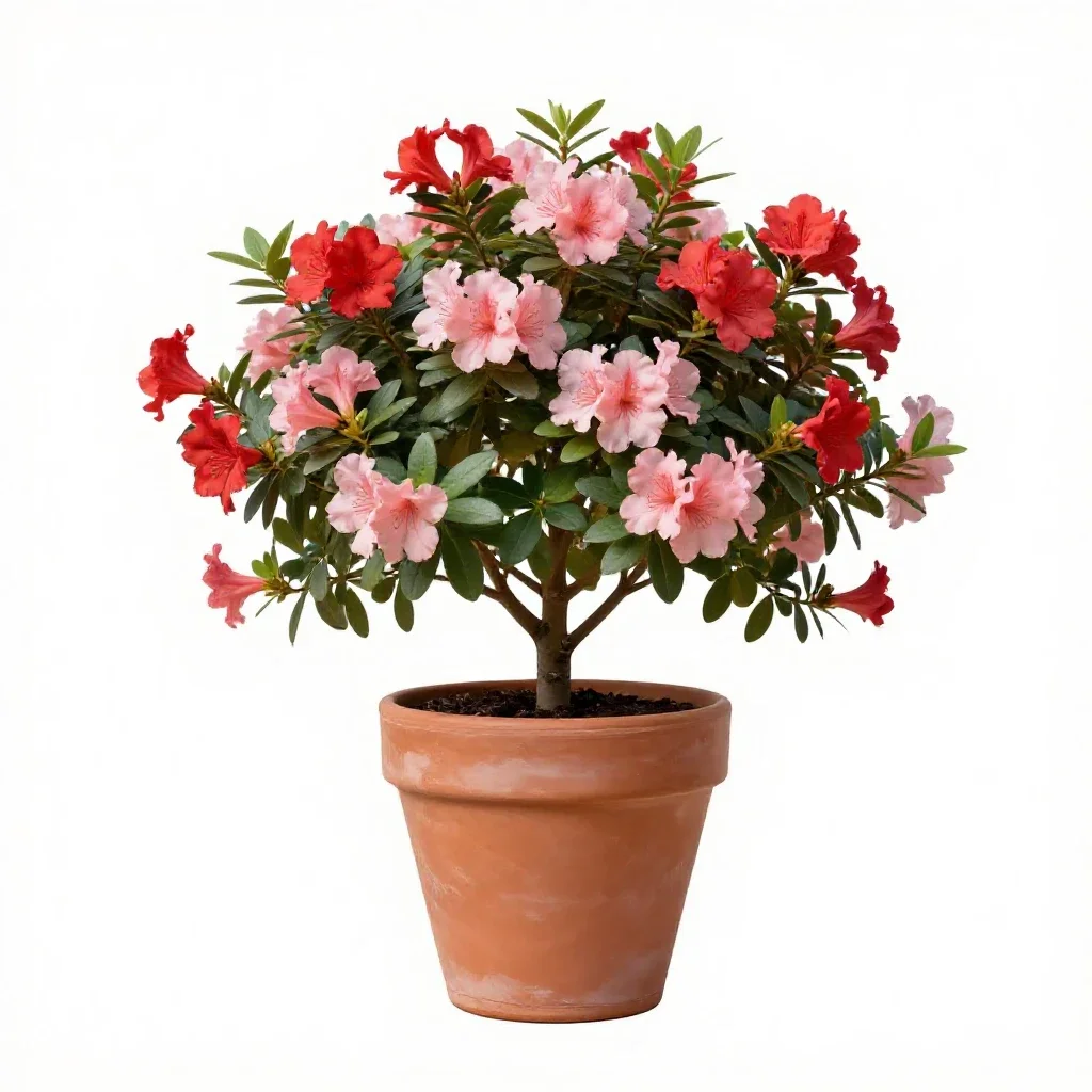 Azalea isolated on a white background