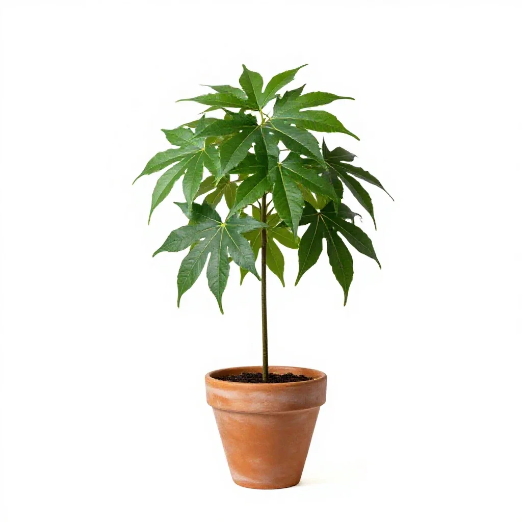 Umbrella plant isolated on a white background