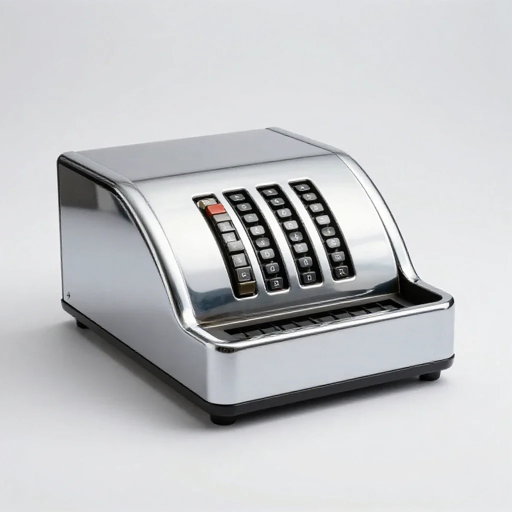 Cash register isolated on a white background