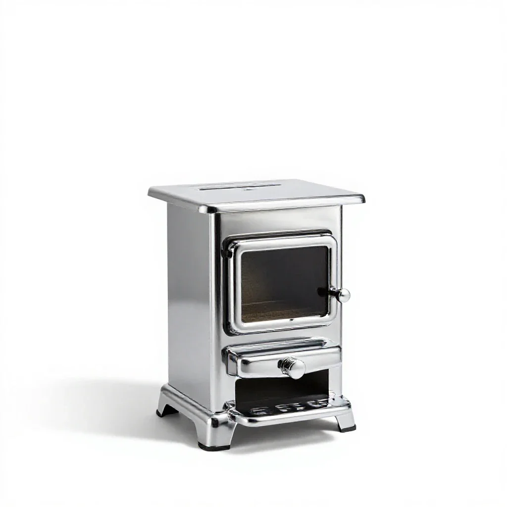 Cast iron stove isolated on a white background