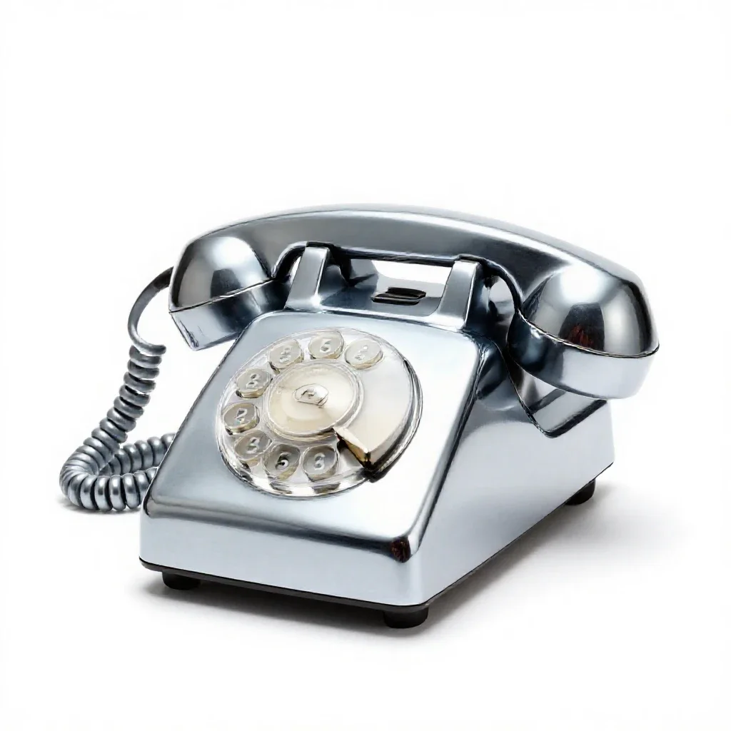 Rotary telephone switchboard isolated on a white background