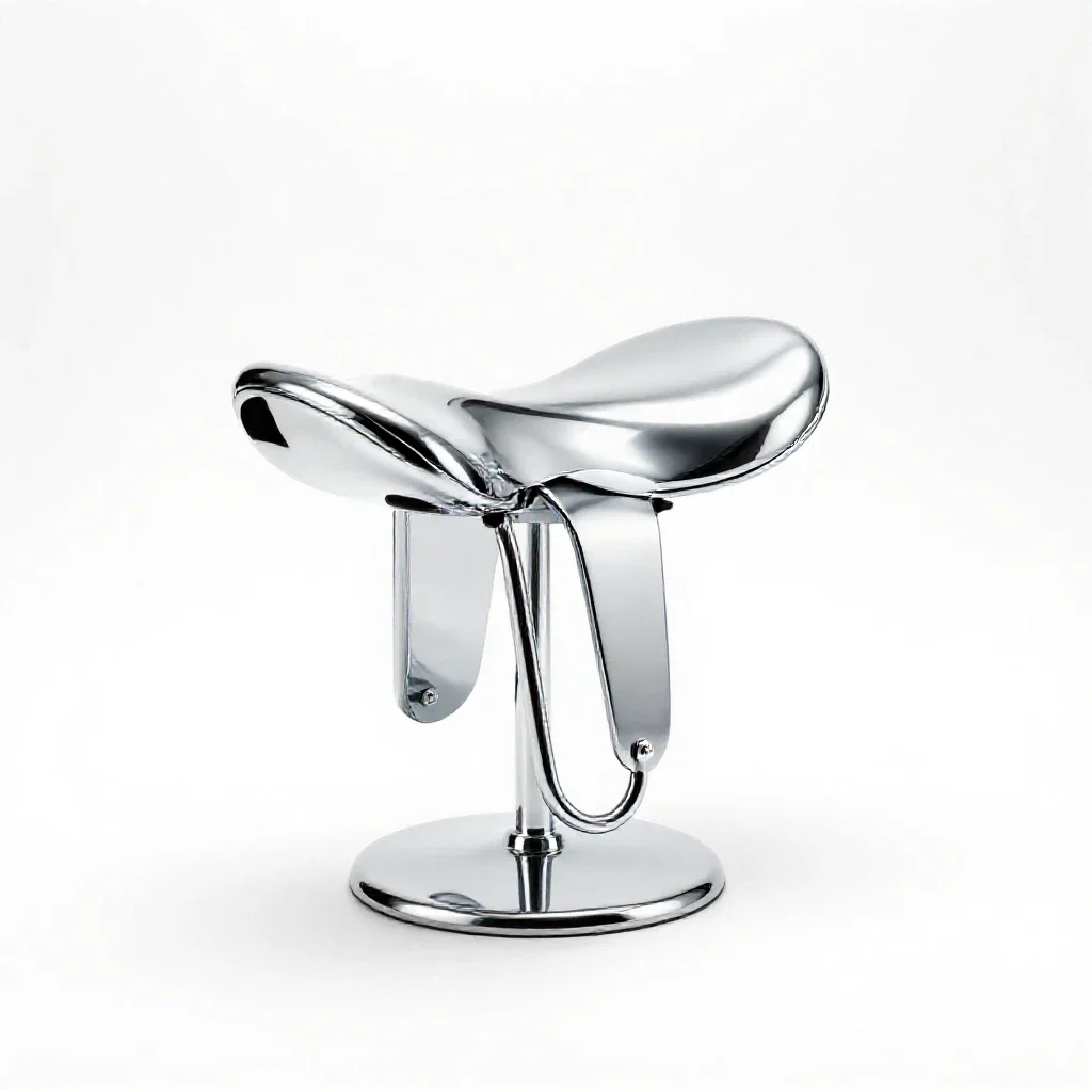 Saddle on a stand isolated on a white background