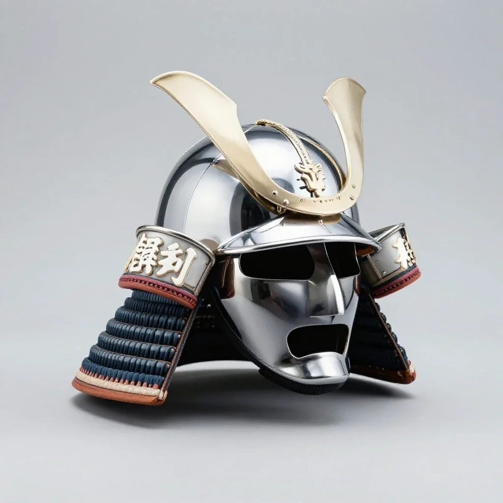 Samurai helmet isolated on a white background