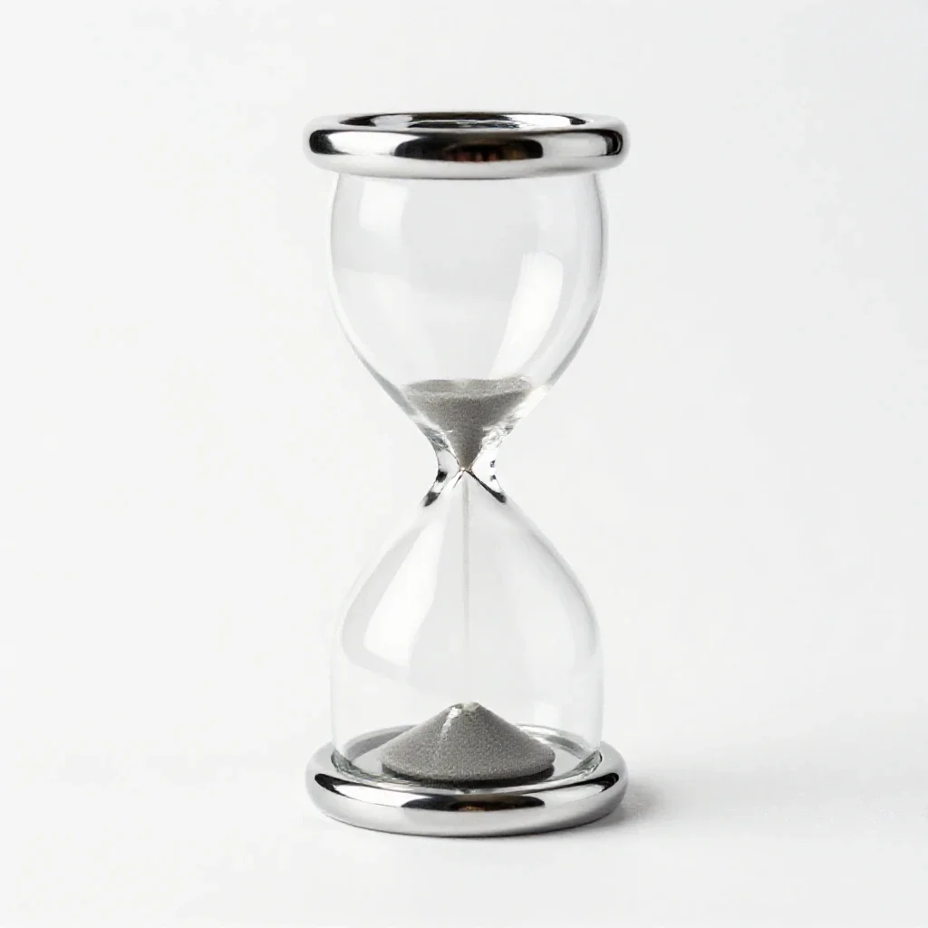 Hourglass isolated on a white background