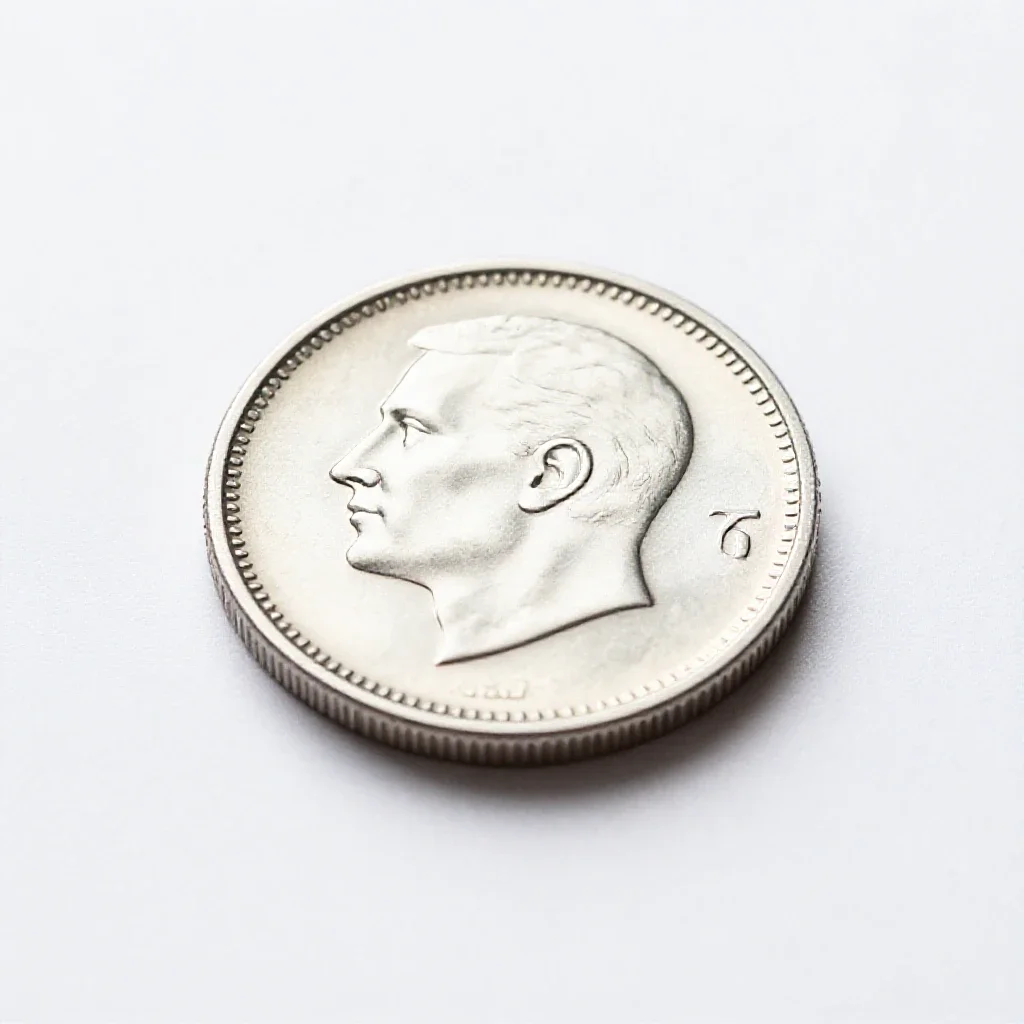 Coin hoard isolated on a white background