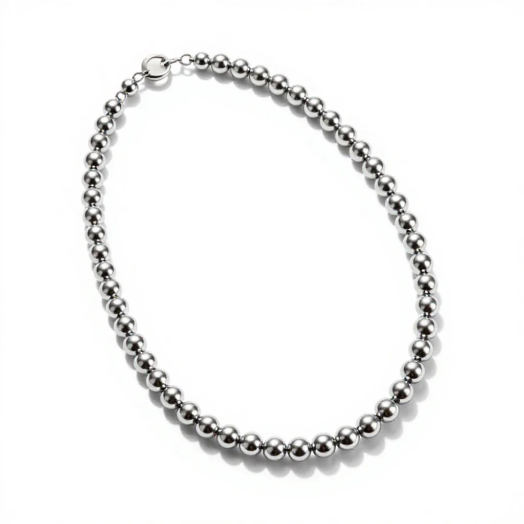 Beaded necklace isolated on a white background
