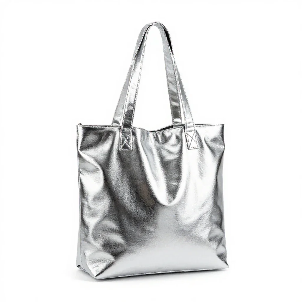 Canvas tote bag isolated on a white background