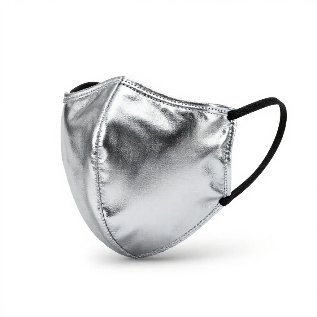 Fabric face mask isolated on a white background