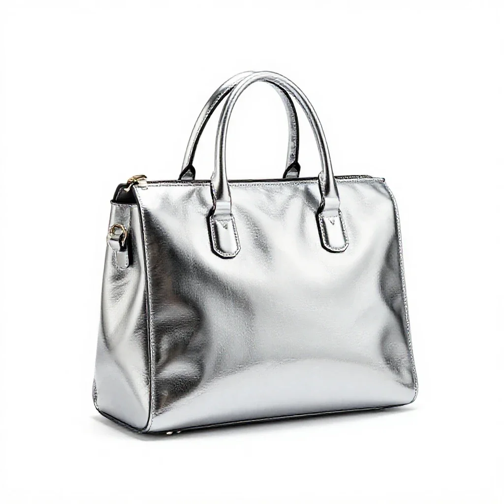 Leather satchel isolated on a white background
