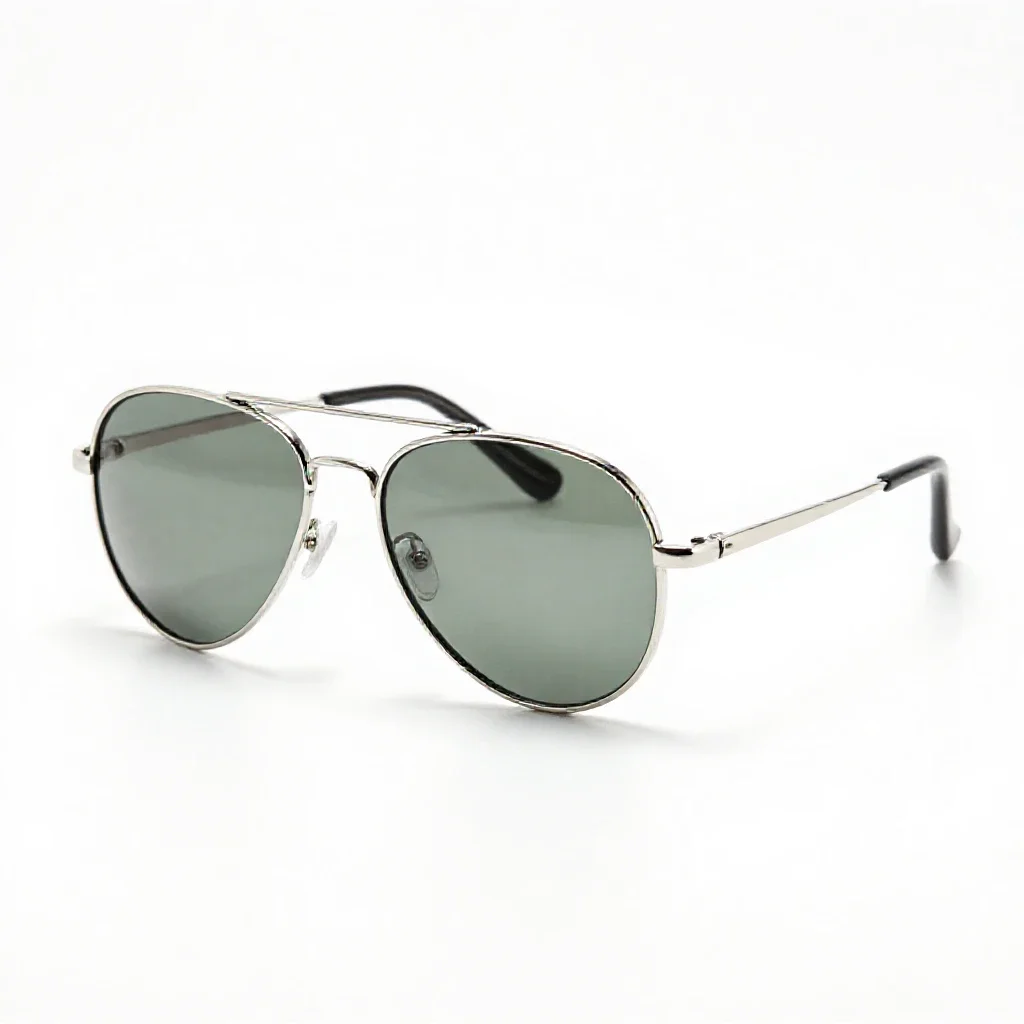 Pair of aviator sunglasses isolated on a white background