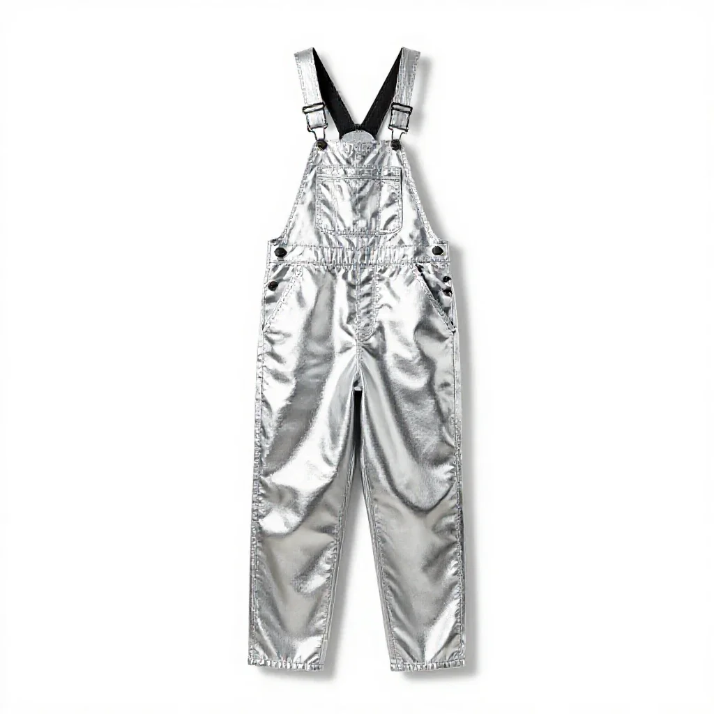Pair of canvas overalls isolated on a white background