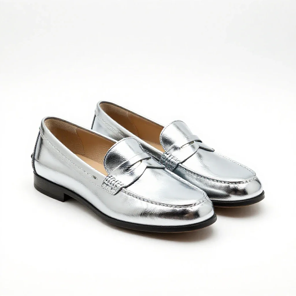 Pair of loafers isolated on a white background