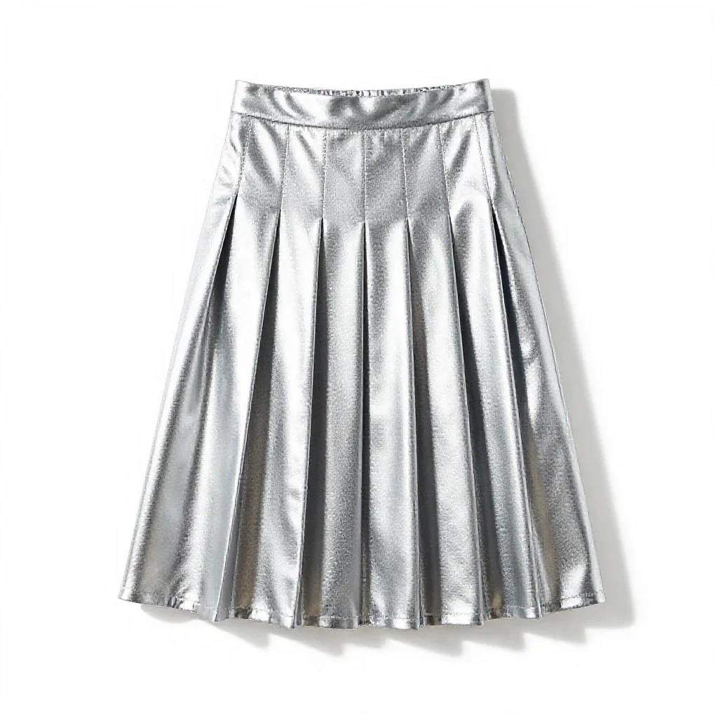 Pleated skirt isolated on a white background