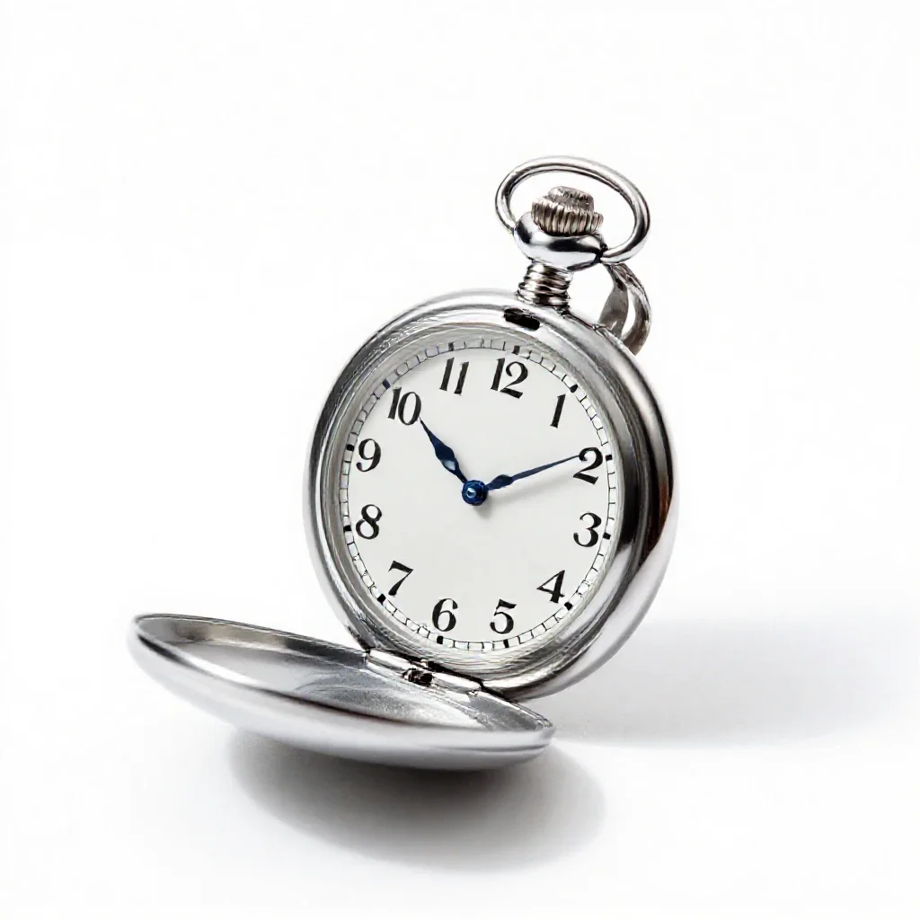 Pocket watch isolated on a white background