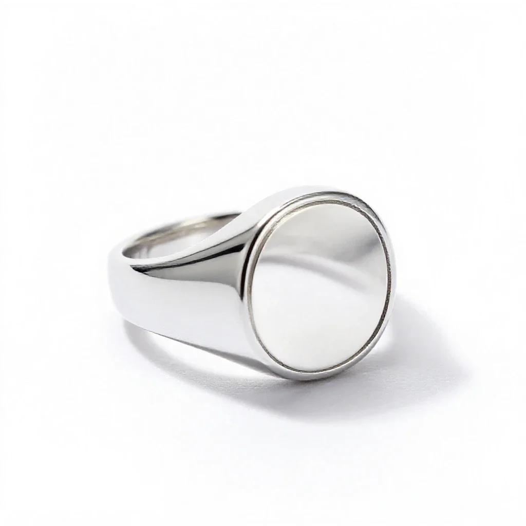 Signet ring isolated on a white background