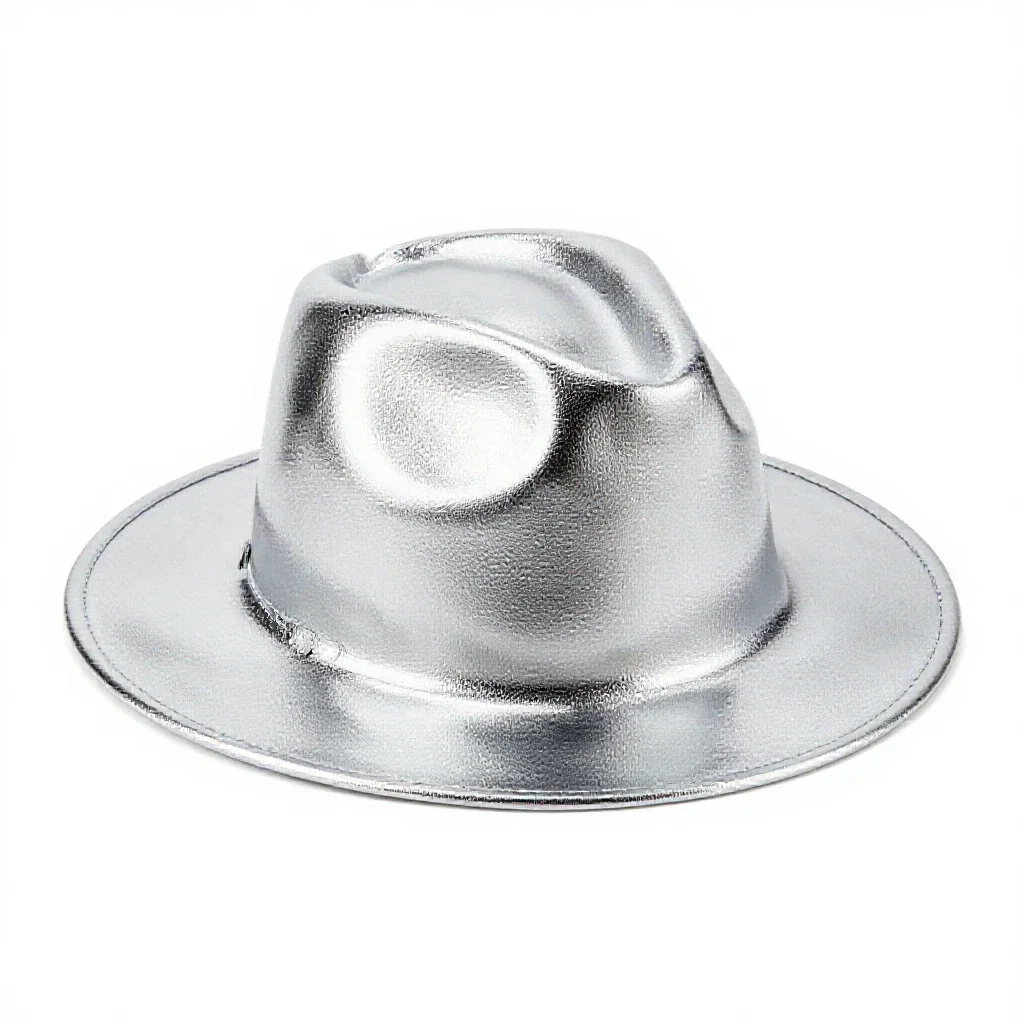 Wide-brim felt hat isolated on a white background