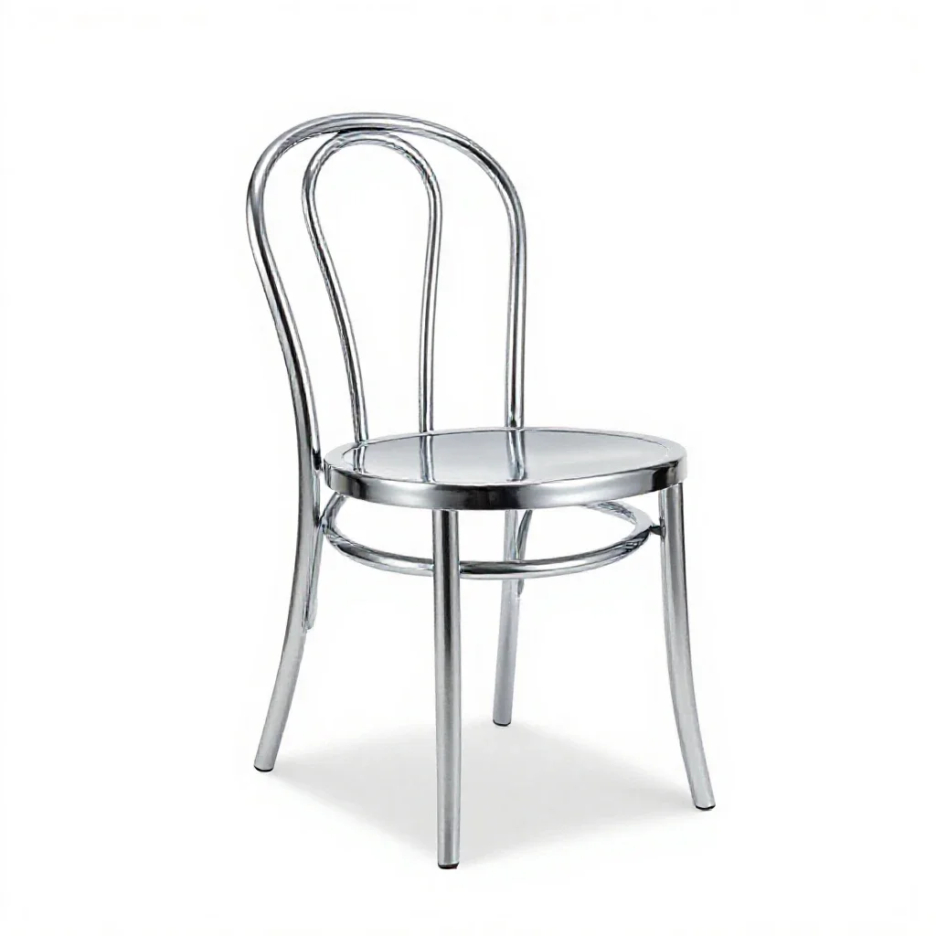 Bentwood bistro chair isolated on a white background