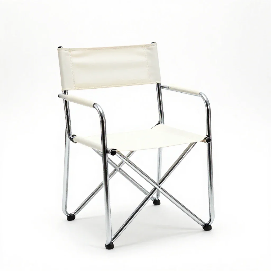Folding director's chair isolated on a white background