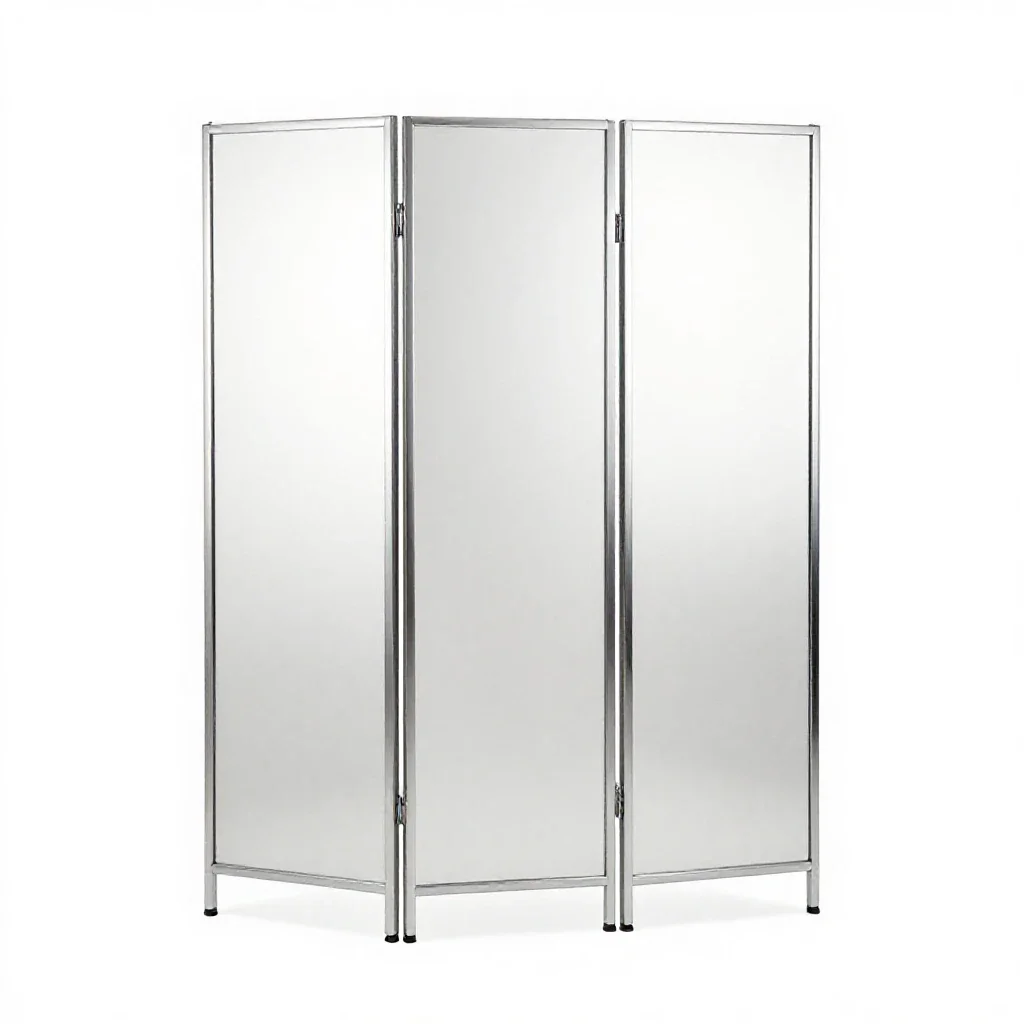 Folding screen room divider isolated on a white background
