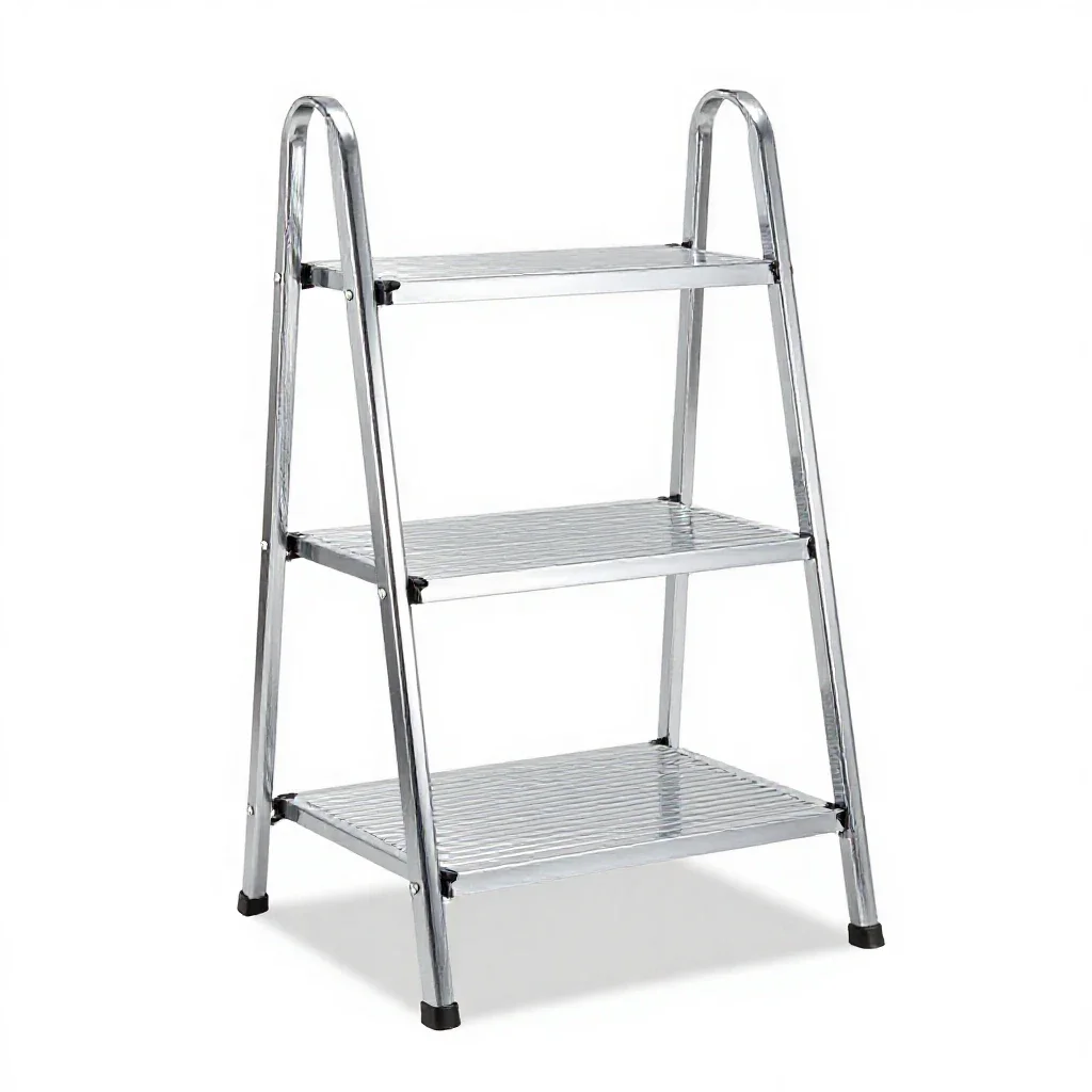 Ladder shelf isolated on a white background