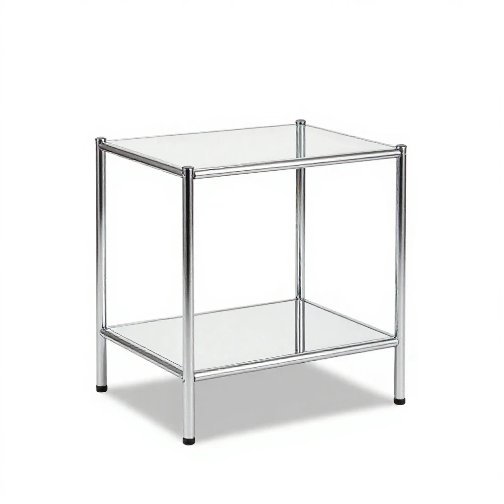 Nightstand with a shelf isolated on a white background