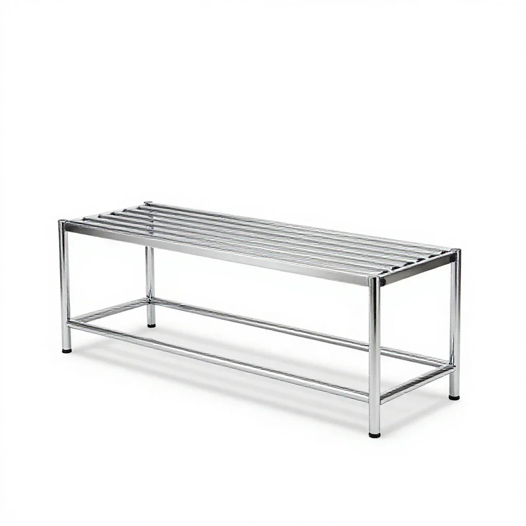 Shoe rack bench isolated on a white background