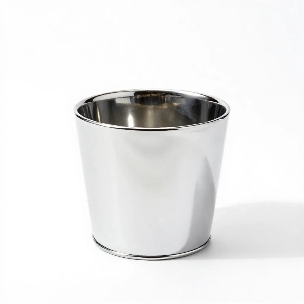 Self-watering planter isolated on a white background