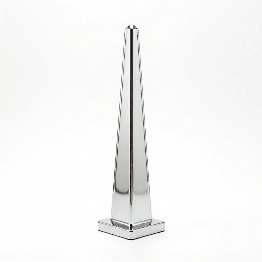 Obelisk plant support isolated on a white background